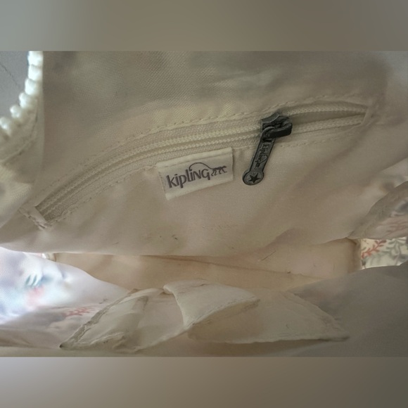 Kipling White and Blue Floral Crossbody Bag - Picture 4 of 11